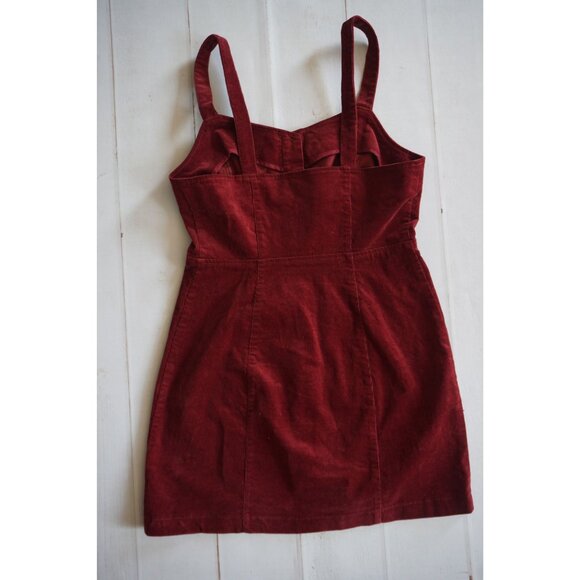 Altard State Women Burgundy Corduroy Mini Dress – Size M - Picture 5 of 5